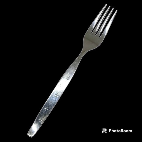 Oneida Community Stainless Celebrity Dinner Fork-White Accents-Vintage-MCM - Picture 1 of 5